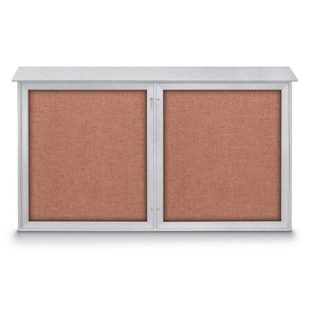 United Visual Products Open Faced Traditional Rounded Corkboard UV646ARC-BRONZE-DRKSPR